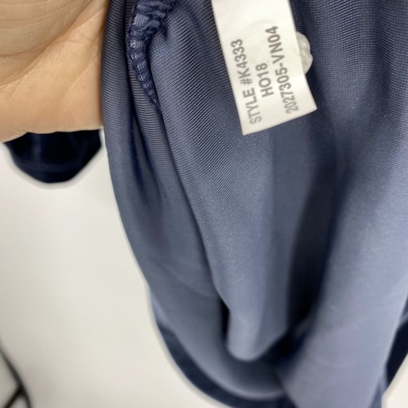 Madewell Blue Velvet Balloon-Sleeve Dress Small - Picture 6 of 9